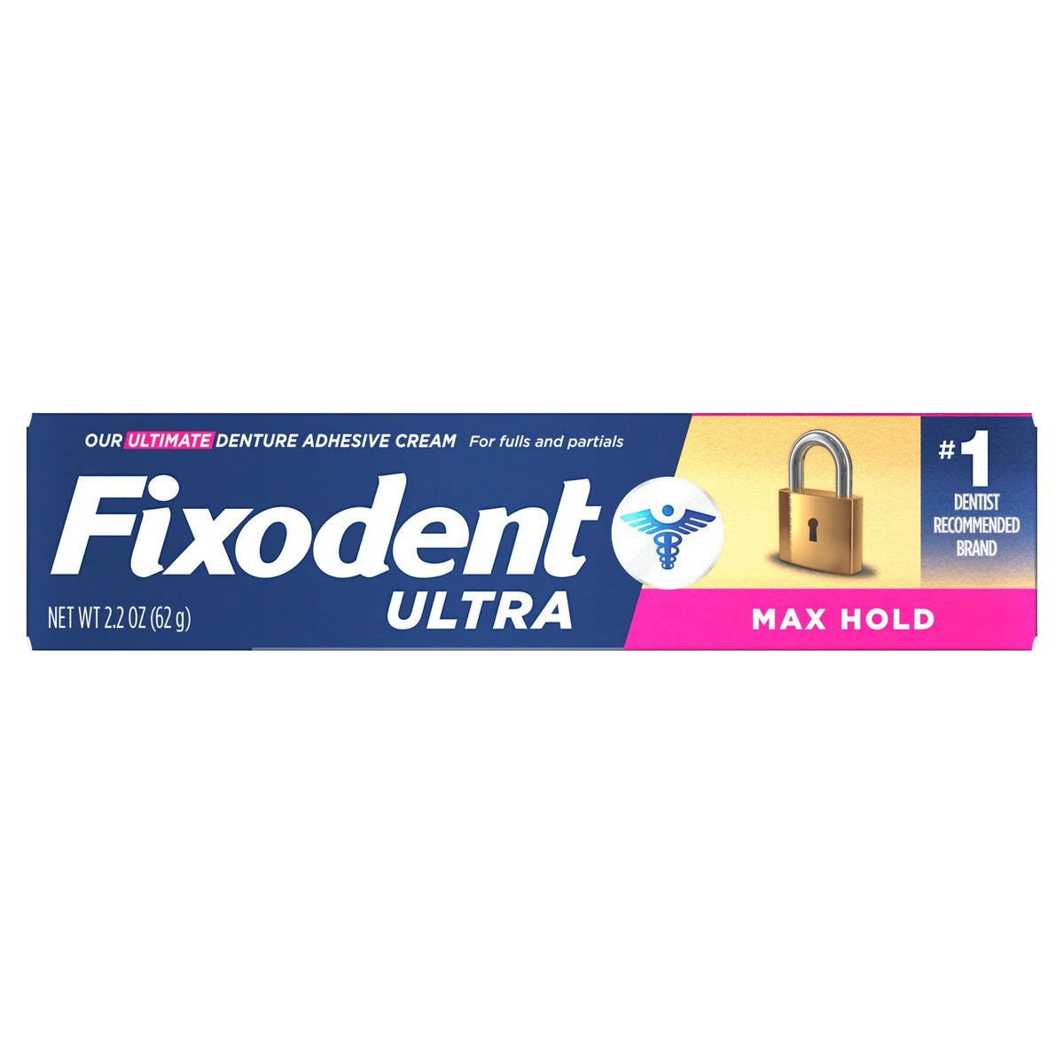 Ultra Max Hold Denture Adhesive by Fixodent – 2.2 Ounce (Pack of 1), Model PR75605