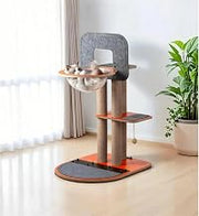 New Age Pet Purr and Play Interactive Cat Basketball Hoop with Scratching Pad, Engaging Play Toy for Kittens & Cats