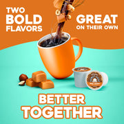 Duos Nutty + Caramel Keurig Single-Serve K-Cup Pods by The Original Donut Shop – 24 Count (Pack of 8), Model The Original Donut Shop Duos