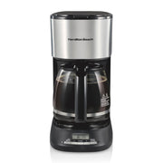 12 Cup Programmable Drip Coffee Maker With 3 Brew Strengths by Hamilton Beach – 12 Cups, 60.0 fluid_ounces, te Glass, Matte Black, Model 46280J