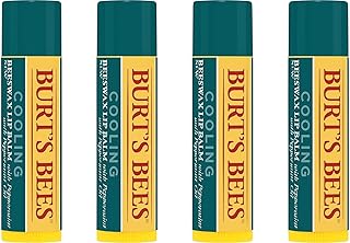 Burt's Bees Cooling Lip Balm w/Peppermint Oil 4 Pack