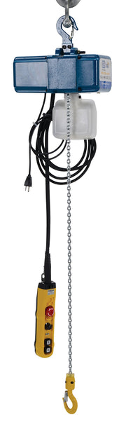 VS-ECH Variable Speed Electric Chain Hoist by Vestil – 24"L x 24"W x 20"H, Steel, Blue, Model VS-ECH-2-1PH