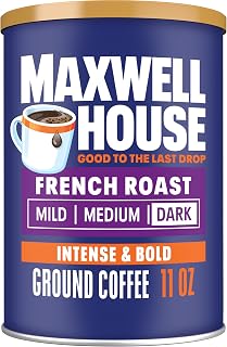 MAXWELL HOUSE French Roast Ground Coffee (11oz Jars, Pack of 3)