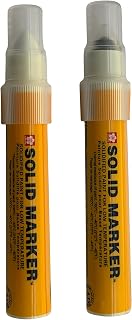 SAKURA Mini Barrel Solid Paint Markers with Push Up Tip - Low Temperature Permanent Marker Pens - Black & White - 24 Pack