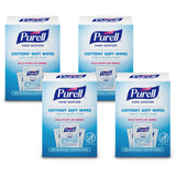 Cottony Soft Hand Sanitizing Wipes by Purell – 24 Count (Pack of 4), Ethyl Alcohol, Clear, Pack of 4, Model 9029-04-CMR