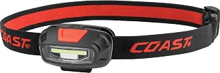Coast - 30141 FL13R 270 Lumen Rechargeable Dual Color (White/Red) LED Headlamp, Battery and Hardhat Clips Included White