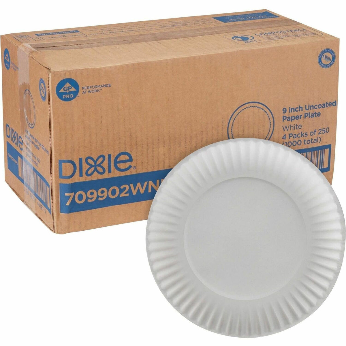 Georgia-Pacific 9 in / 9 inch / White Plates