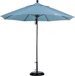 California Umbrella Venture 9' Silver Market Umbrella in Tuscan