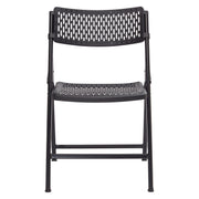 NPS Airflex Series Premium Polypropylene Folding Chair by National Public Seating – Alloy Steel, Black, Model 1410