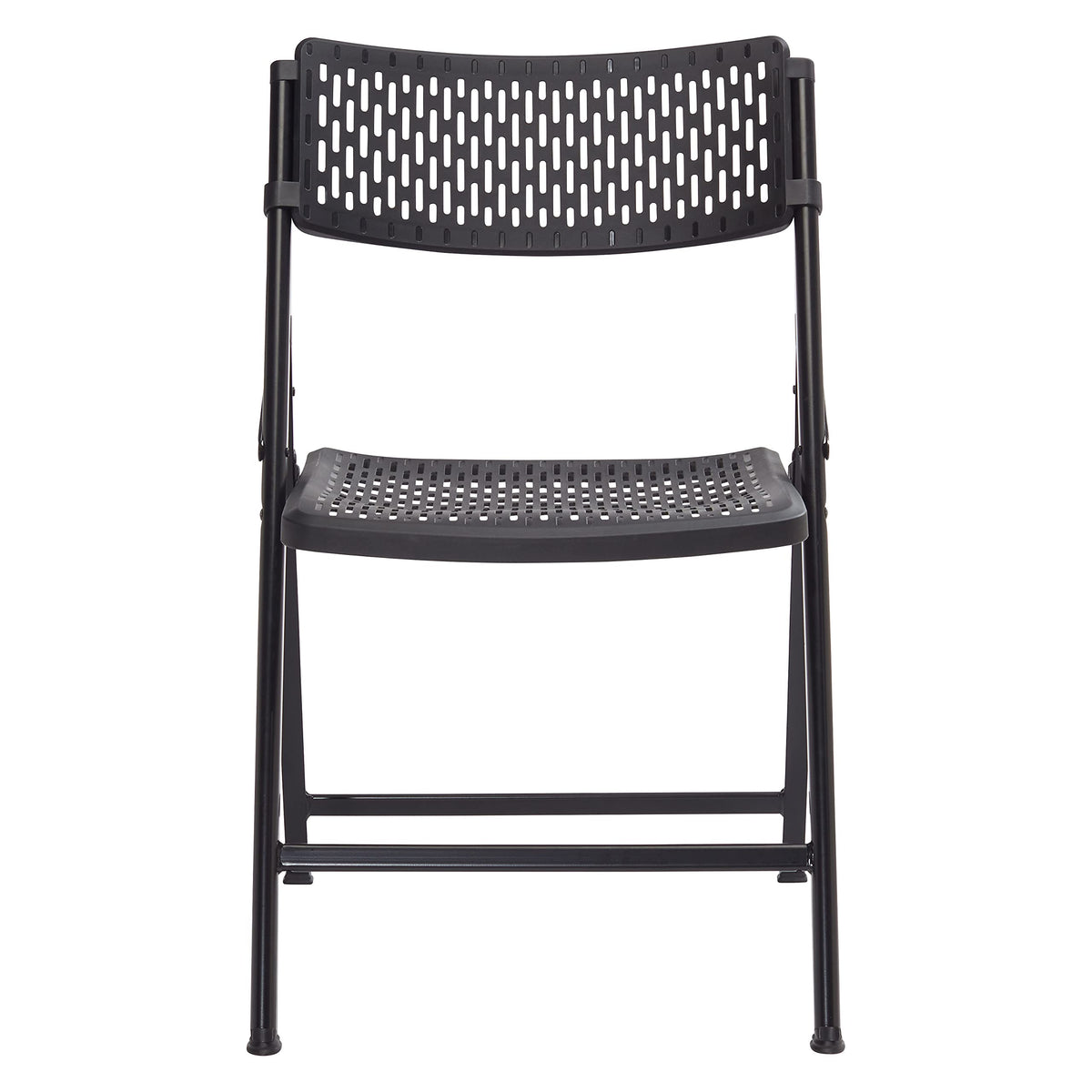 NPS Airflex Series Premium Polypropylene Folding Chair by National Public Seating – Alloy Steel, Black, Model 1410