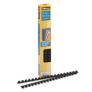 5/16in Black Binding Combs (25 Pack) by Fellowes – 0.3" x 10.8" x 0.3", 40.0 pages, Plastic, Black, Model 52321