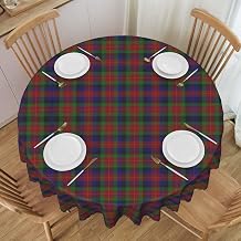 Clan Tennant Tartan Round Tablecloth 60 Inch
