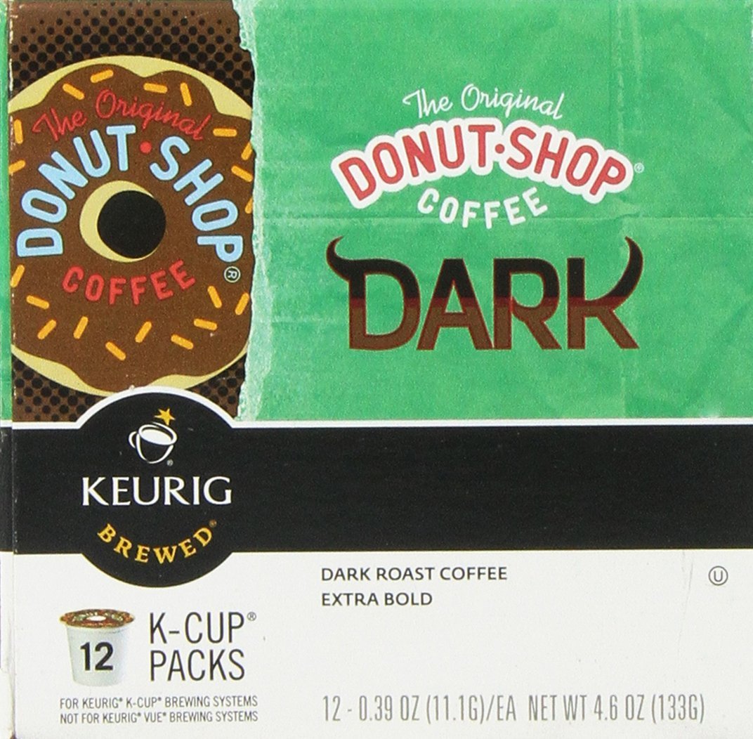 Dark Keurig Single-Serve K-Cup Pods by The Original Donut Shop – 12 Count (Pack of 6), Model COMINHKPR71036