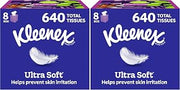 Kleenex Ultra Soft Facial Tissues, Cube Boxes,80 Tissues per Box,3-Ply,Packaging May Vary,(Pack of 16)