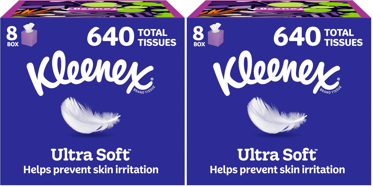 Kleenex White / 80 Tissues (Pack of 16) / Modern Box Tissues