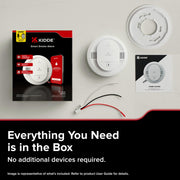 Hardwired Kidde App Enabled Smart Smoke Detector with AA Backup Battery – 5 Inches, Plastic, White, Model 20SAR-W