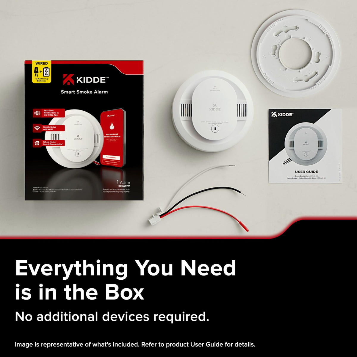 Kidde Smart Smoke Detector / 5 Inches / White Smoke Detectors & Fire Alarms