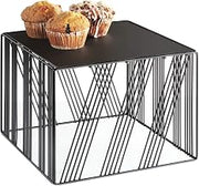 Portland Collection – Square Riser – 12W x 12D x 9H – Black Wire, Metal