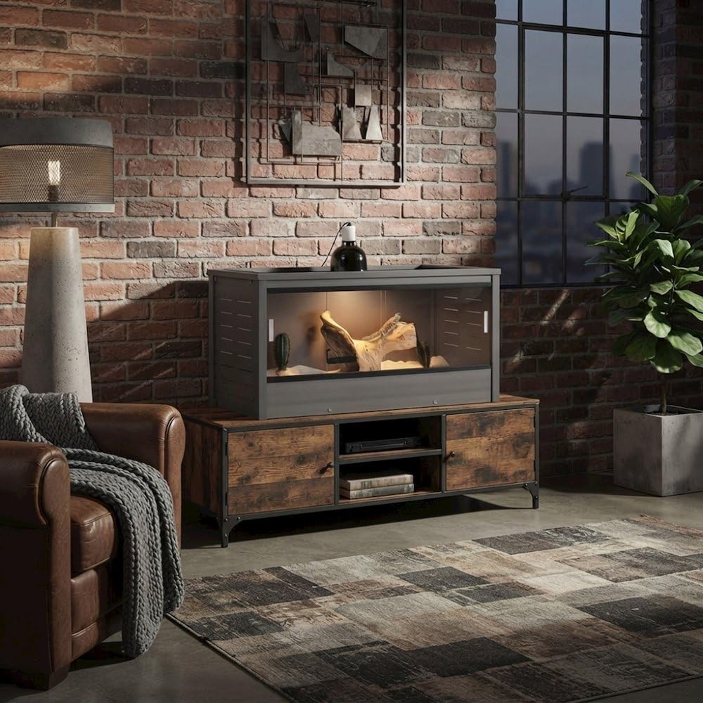 Grey Reptile Lounge by Bison Pets – Glass, Grey