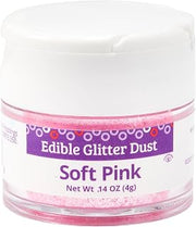 DecoPac Edible Glitter Dust | Soft Pink | Edible Sparkle Powder For Cake Decorating, Cakes, Cupcakes, Cookies, and Donuts - 4g