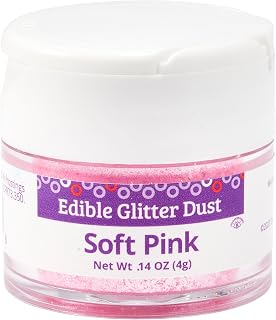 DecoPac Edible Glitter Dust | Soft Pink | Edible Sparkle Powder For Cake Decorating, Cakes, Cupcakes, Cookies, and Donuts - 4g