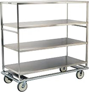 594 Queen Mary Banquet Cart, Stainless Steel, 4 Shelves, 1000 lb. Capacity (Fully Assembled)