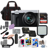 ZS99 Digital Camera (Silver) Bundle + Accessory Package with 64GB Memory by Panasonic – Silver, Pack of 22, Model BH52-ZS99SIL-71626