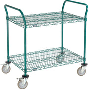 Utility Cart by Nexel – Steel, Green Epoxy, Model 2436P2GB