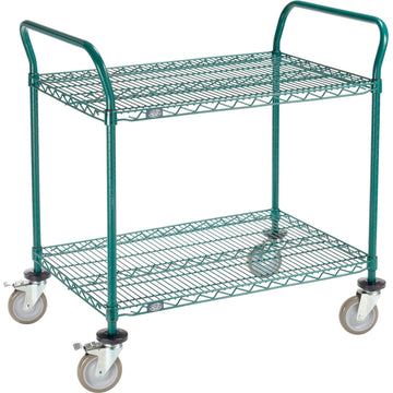 Utility Cart by Nexel – Steel, Green Epoxy, Model 2436P2GB