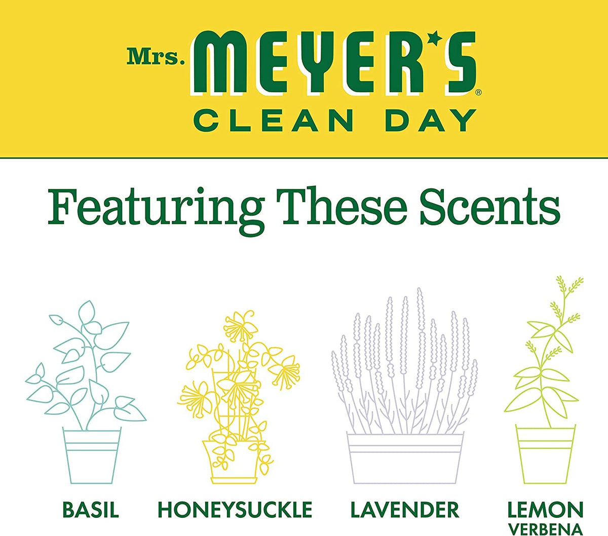 Clean Day All-Purpose Cleaner Spray by Mrs. MEYER'S – 16 Fl Oz (Pack of 12), Pack of 12