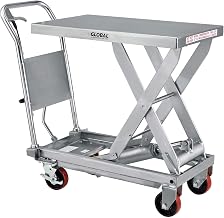 Global Industrial 19-3/4" x 32" Stainless Steel Mobile Scissor Lift Table, 1000 Lb. Cap.