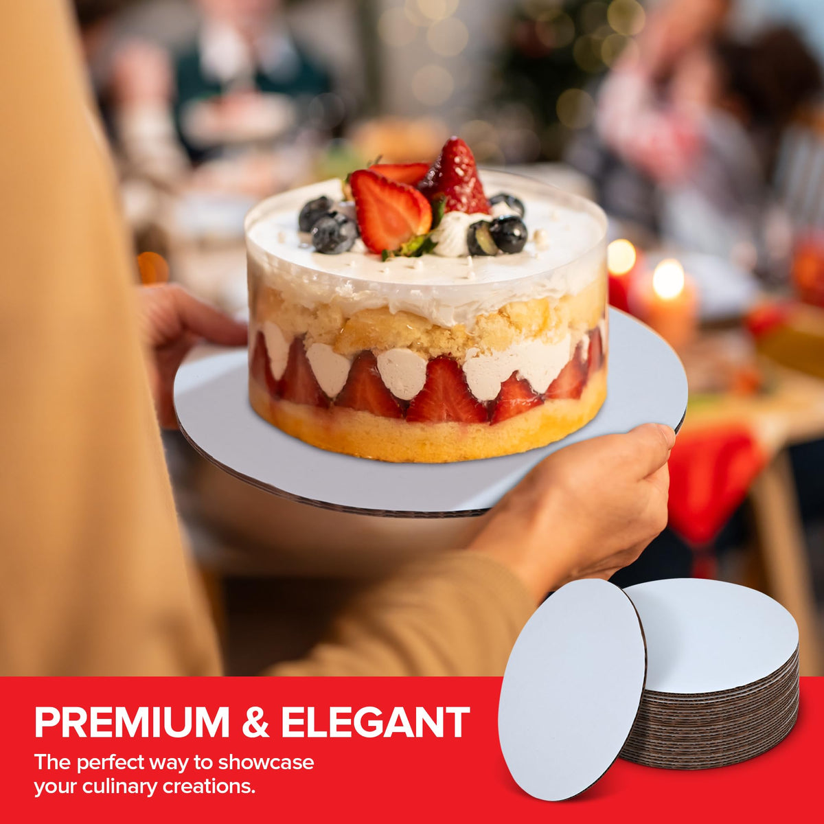 Stock Your Home 1 / 12" Inch / White Cake & Pizza Circles