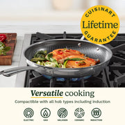 PURELYSEAR 6-Piece Stainless Steel Frying Pan Set with Glass Lids by Cuisinart – Glass 430 stainless steel, Edelstahl, Model FTPS226EU