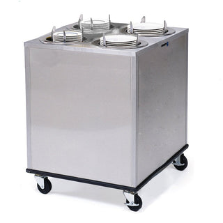 Round Adjust-A Fit Dish Dispenser by Lakeside – Metallic