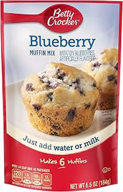 Betty Crocker Blueberry Muffin Mix 6.5 oz (Pack of 2)