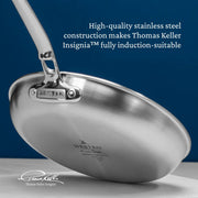 Thomas Keller Insignia by - TITUM Nonstick 8.5" Sauté Pan by Hestan – Frying Pan (8.5-inch), 8.5 cubic_inches, Stainless Steel, Silver, Model 31027