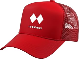 I'm Difficult Double Black Diamond Ski Snowboard Trucker Hat with Adjustable Mesh Back