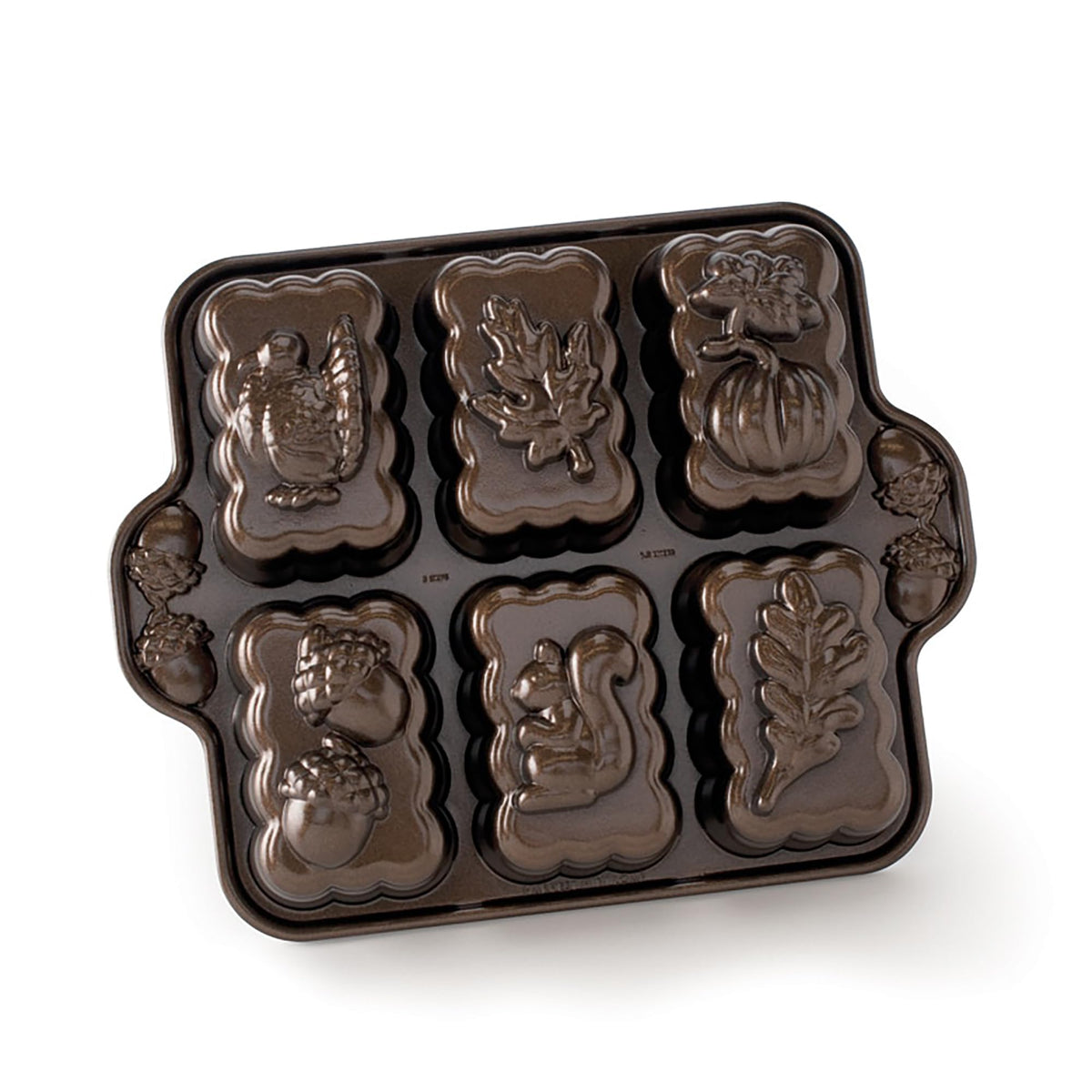 Harvest Mini Loaf Pan by Nordic Ware – 5-Cup, 5.0 cups, Aluminum, Brown, Model 84448