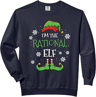 Im The Rational Elf Christmas Comfort Colors Adult Sweatshirt