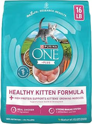 Purina ONE High Protein Natural Kitten Dry Cat Food, 16 lb Bag