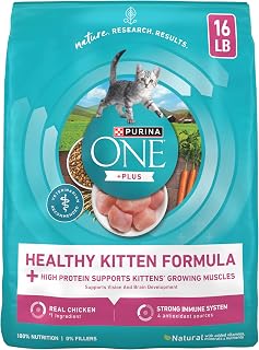Purina ONE High Protein Natural Kitten Dry Cat Food, 16 lb Bag