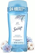 Secret Original Unscented Women's Invisible Solid pH Balanced Antiperspirant and Deodorant, 2.6 Ounce