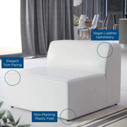 Modway White / Armless Chair / Contemporary Sofas & Couches