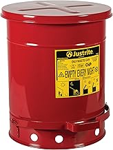 Justrite 10 Gallon Galvanized Steel Oily Waste Can