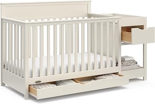Graco Shiloh 5-in-1 Convertible Crib & Changer with Drawer, Frosted Oat