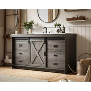 Austin Bathroom Vanity Rustic Grey by Lighting Design – Engineered Wood, Rustic Grey, Model VF90560RG