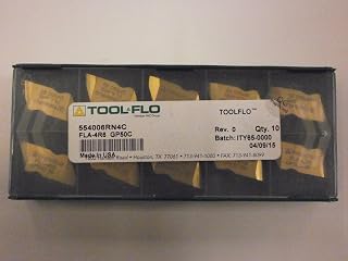 10pc) ToolFlo FLA 4R6 GP50 Top Notch Carbide Acme Threading Inserts NA 4R6 GP50C Tool Flo