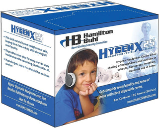 Sanitary Ear Cushion Covers by HamiltonBuhl – 50 Pairs (Small), Polyester, White, Model HygenX25