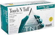 Ansell 92-600-8.5-9 Touch N Tuff Disposable Gloves, Powder Free, Nitrile, 4 mil, Size 8.5 - 9, Green