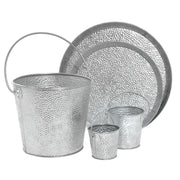 Round Pail by Tablecraft – 5 Quart, Alloy Steel, Silver, Model GT87